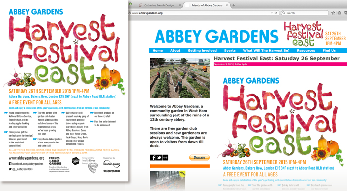 Abbey Gardens Harvest Festival East publicity detail
