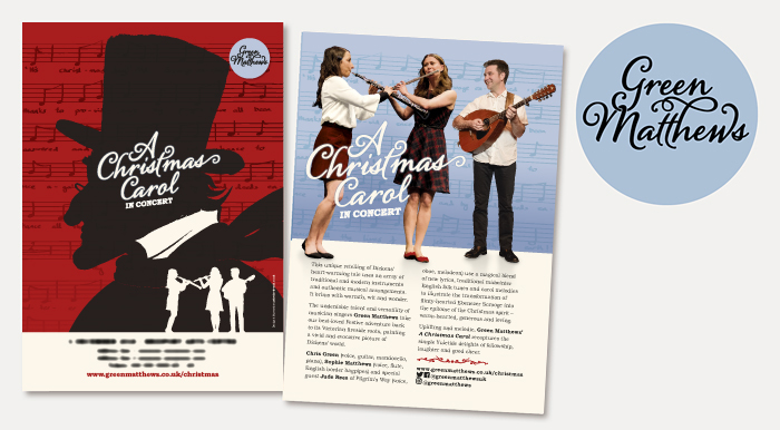 Design of image, logo and publicity for Green Matthews A Christmas Carol in Concert