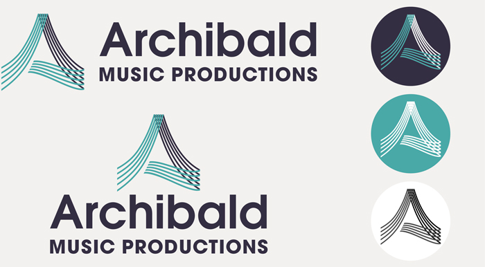 Archibald Music Productions logo design